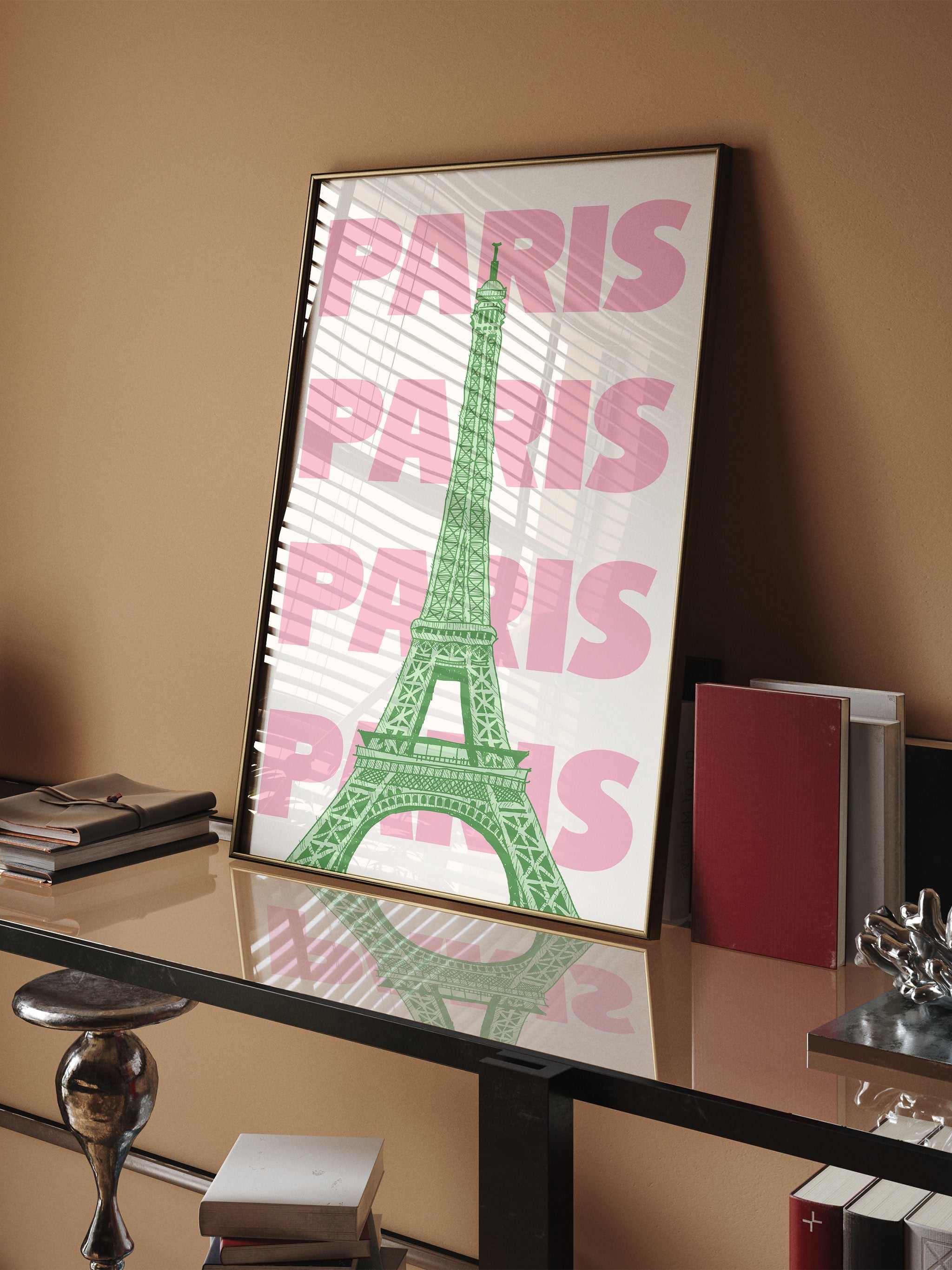 Colorful Eiffel Tower wall art print