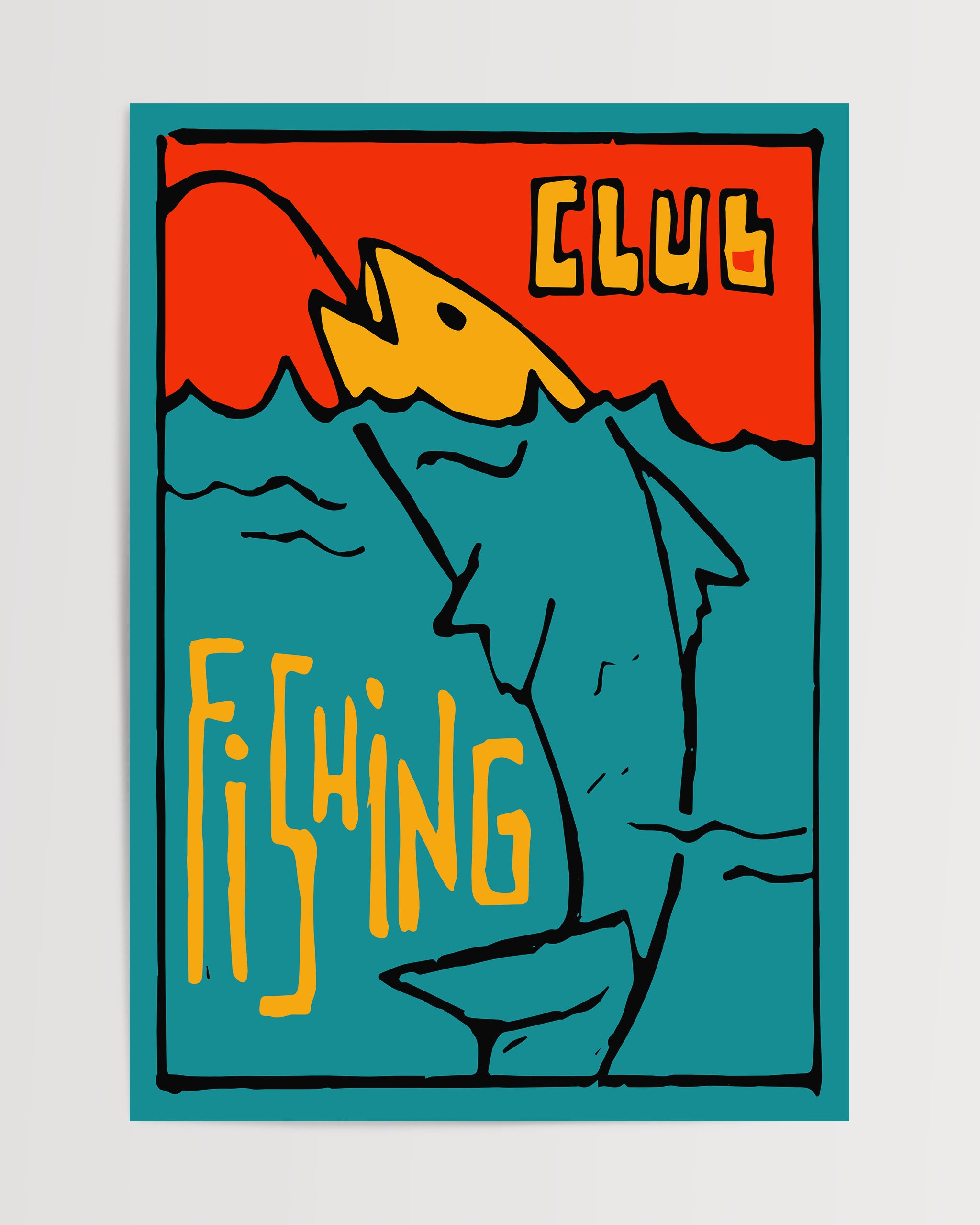 Fishing Club No.3-psoter-wall_art-decor-The Poster Square