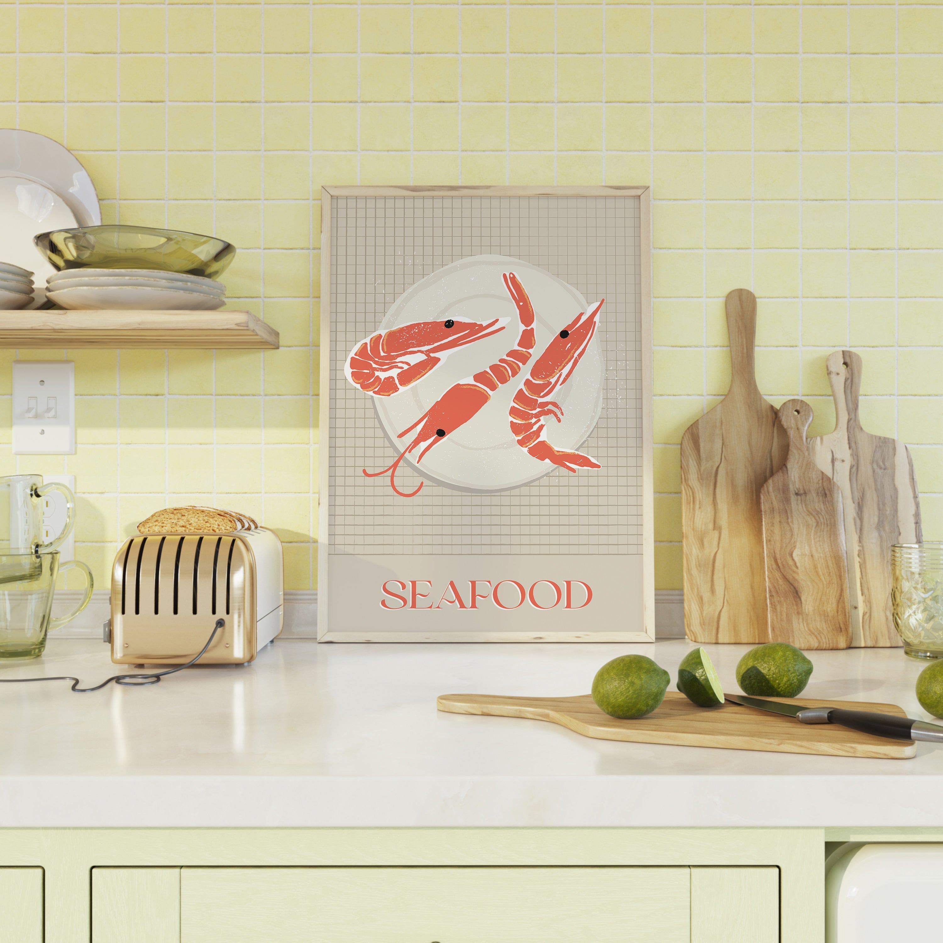 Shrimp Plate - Food The Poster Square