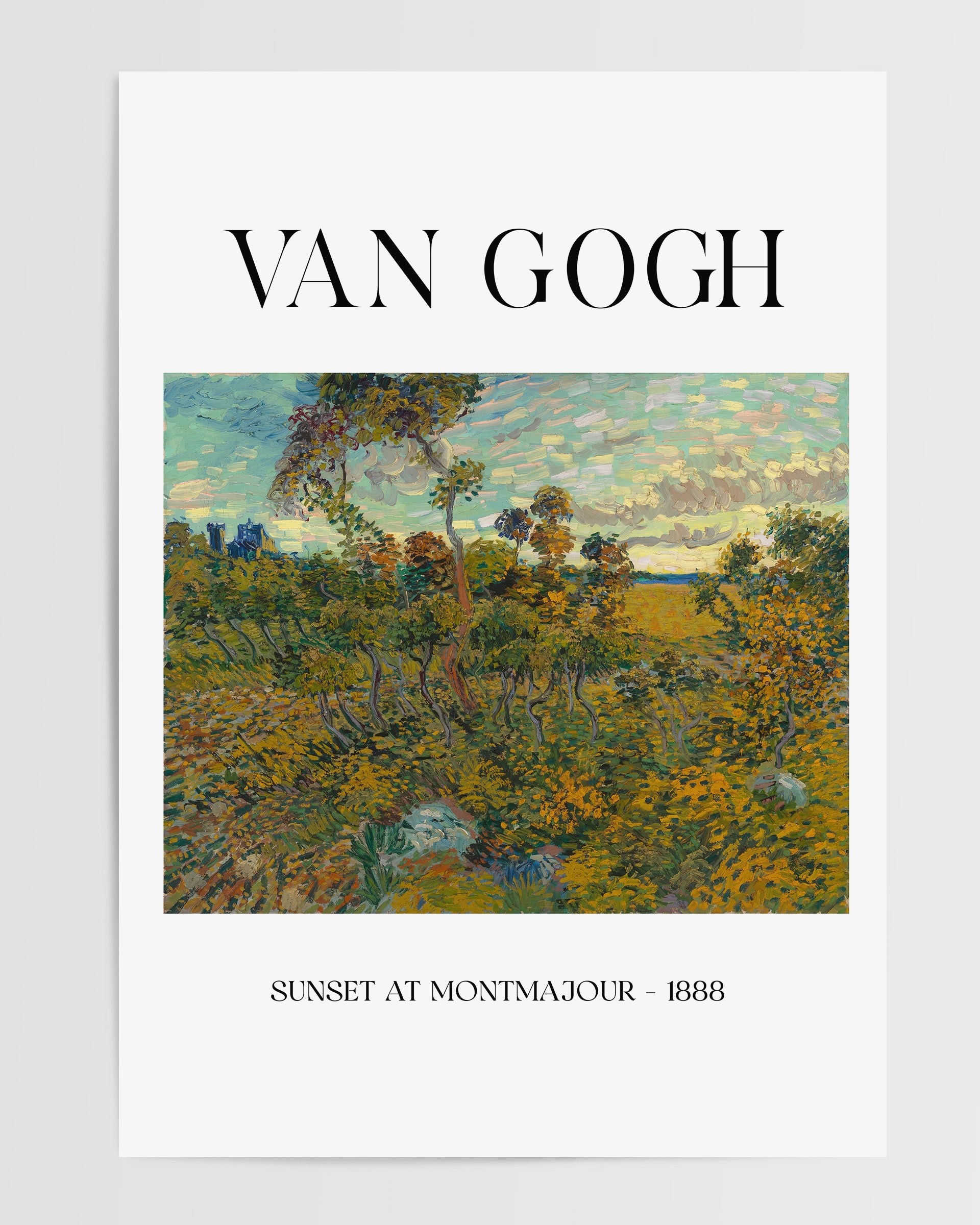 Sunset at Montmajour (1888) The Poster Square