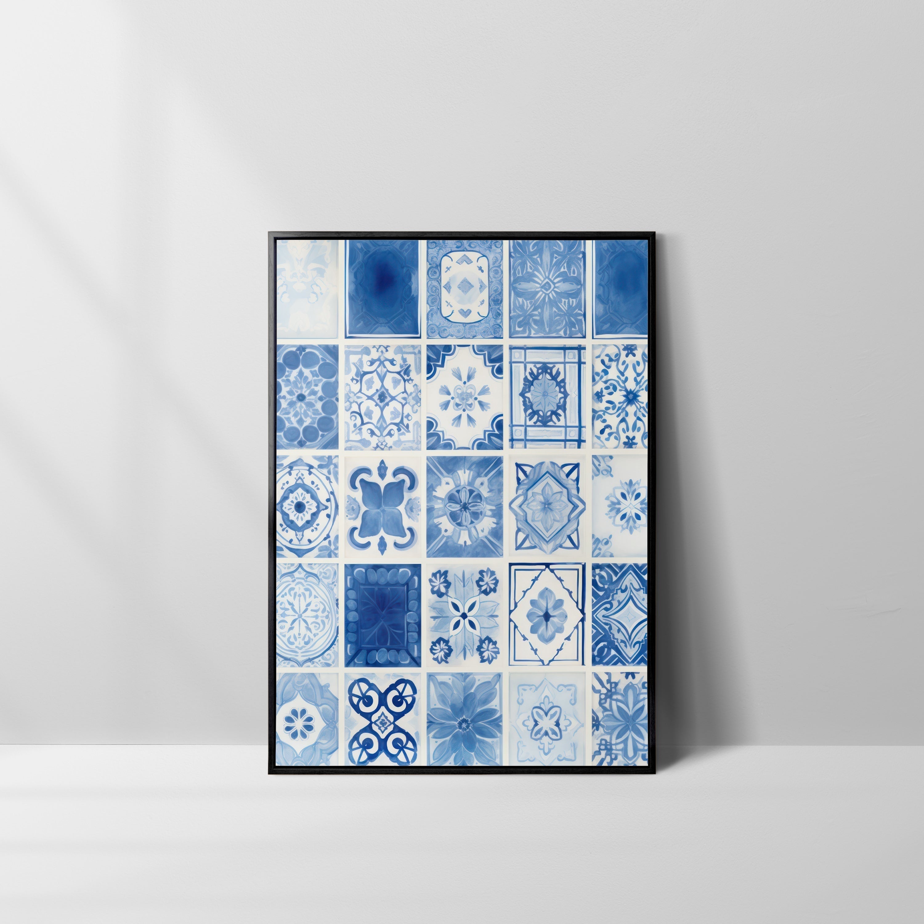 Blue Tiles-psoter-wall_art-decor-The Poster Square